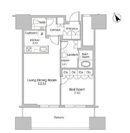 麻布台ヒルズレジデンスB 8階 間取り図