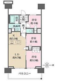 ザ・パークハウス亀戸九丁目 8階 間取り図