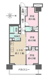 ザ・パークハウス亀戸九丁目 7階 間取り図