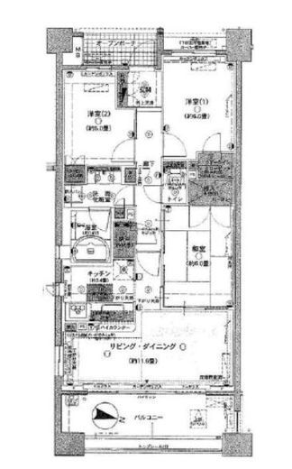 プラウド横浜鶴見市場 3階 間取り図