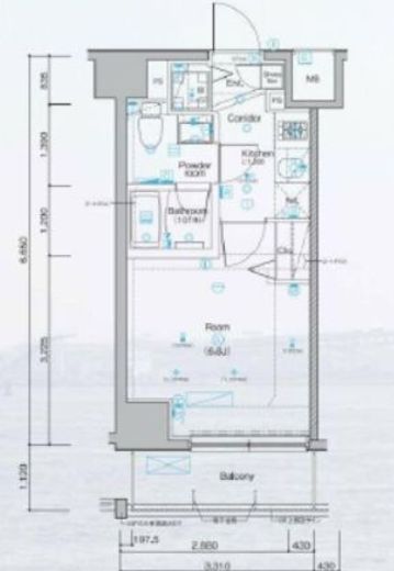 SYNEX横濱阪東橋Ⅱ(シーネクス横濱阪東橋Ⅱ) 6階 間取り図