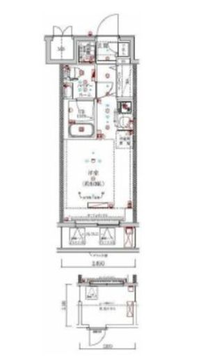 クラリッサ川崎ブルーノ 1階 間取り図