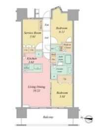 レーベンリヴァーレ町田ルージアタワー 5階 間取り図