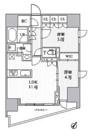 シーズンフラッツ大井町 1201 間取り図