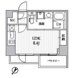シーズンフラッツ大井町 308 間取り図