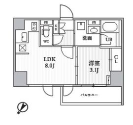 シーズンフラッツ大井町 307 間取り図