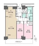 Wコンフォートタワーズ WEST 12階 間取り図