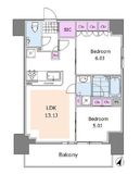 シティハウス東麻布 12階 間取り図