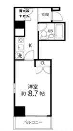 ハイリーフ芝大門 404 間取り図