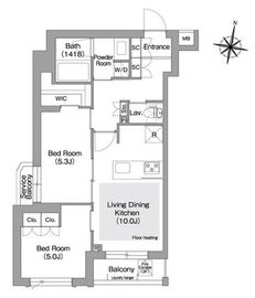 コンフォリア・リヴ東中野 405 間取り図