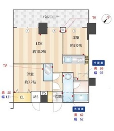 ZOOM下丸子 4階 間取り図