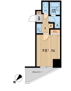 イニシアイオ新宿夏目坂 302 間取り図