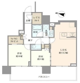 ブランズ本郷 6階 間取り図