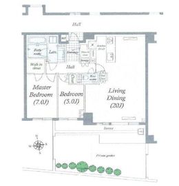 ディアナコート代沢翠景 1階 間取り図