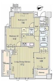 Casa Branche (カーサブランシェ) 501 間取り図