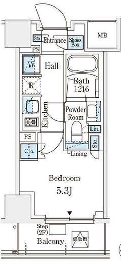 パークアクシス横浜阪東橋 804 間取り図