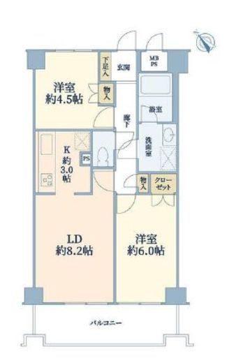 藤和シティホームズ新宿余丁町 3階 間取り図