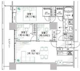 ザ・パークタワー東京サウス 16階 間取り図