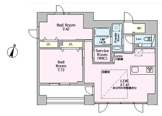 SELENE御殿山 303 間取り図