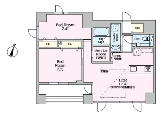 SELENE御殿山 603 間取り図