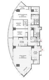 愛宕グリーンヒルズフォレストタワー 4102 間取り図