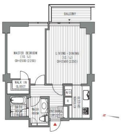 六本木ヒルズゲートタワーレジデンス 1203 間取り図
