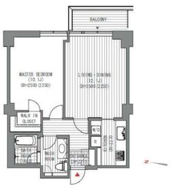 六本木ヒルズゲートタワーレジデンス 1203 間取り図