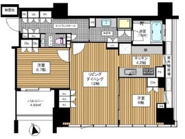 麹町パークハウス 5階 間取り図