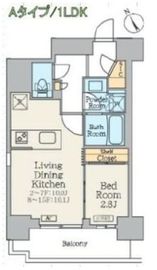 クレストコート門前仲町 1301 間取り図