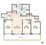 アトラスブランズタワー三河島 13階 間取り図