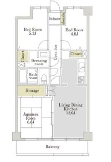 アーバンパーク常盤台公園 D301 間取り図