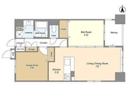 レクセルマンション上野松が谷 502 間取り図
