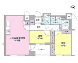デュエット北千住セレナ 2階 間取り図