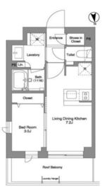 コンフォリア戸越公園 407 間取り図