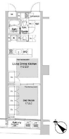 BPRレジデンス渋谷 407 間取り図