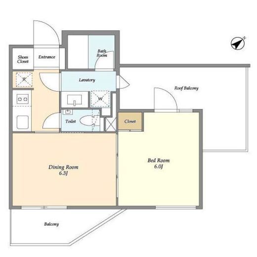 エルスタンザ代々木 401 間取り図