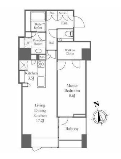 三田ガーデンヒルズ NORTH HILL 13階 間取り図
