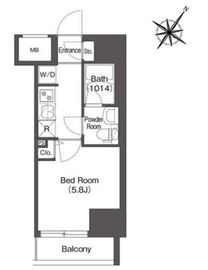 スタイリオフィット溝の口 304 間取り図