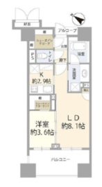 プレミスト横浜ポートサイド 4階 間取り図