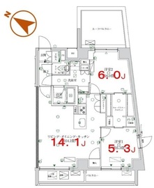 K-COURT押上 603 間取り図