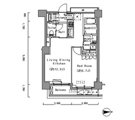 コンフォリア市谷薬王寺 302 間取り図