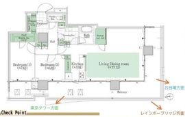 HARUMI FLAG SKYDUO PARK VILLAGE (晴海フラッグ スカイデュオ パークヴィレッジ) 39階 間取り図