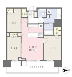 HARUMI FLAG SKYDUO SUN VILLAGE (晴海フラッグ スカイデュオ サンヴィレッジ) 11階 間取り図