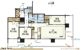 HARUMI FLAG SKYDUO PARK VILLAGE (晴海フラッグ スカイデュオ パークヴィレッジ) 27階 間取り図