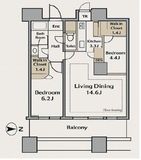 パークシティ大崎 ザ タワー 22階 間取り図