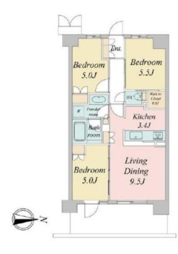 トラープランド蒼麗館 513 間取り図