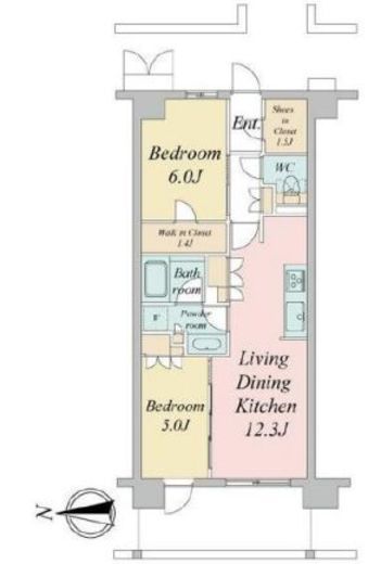 トラープランド蒼麗館 601 間取り図