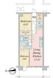 トラープランド蒼麗館 601 間取り図