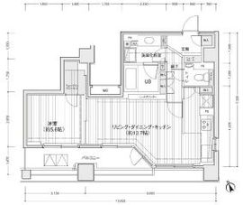 ドゥーエ銀座イースト1 1102 間取り図
