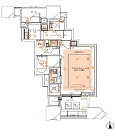 ドゥ・トゥール 44階 間取り図